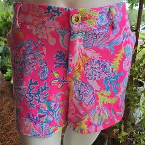 Lilly Pulitzer Knit Callahan Short In Pink Isle Shell Me Something Good Print